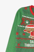 Green Norther Pole "Dachshund Through The Snow" Ugly Christmas Pullover (2010s)