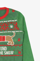Green Norther Pole "Dachshund Through The Snow" Ugly Christmas Pullover (2010s)