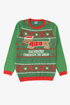 Green Norther Pole "Dachshund Through The Snow" Ugly Christmas Pullover (2010s)
