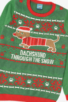 Green Norther Pole "Dachshund Through The Snow" Ugly Christmas Pullover (2010s)
