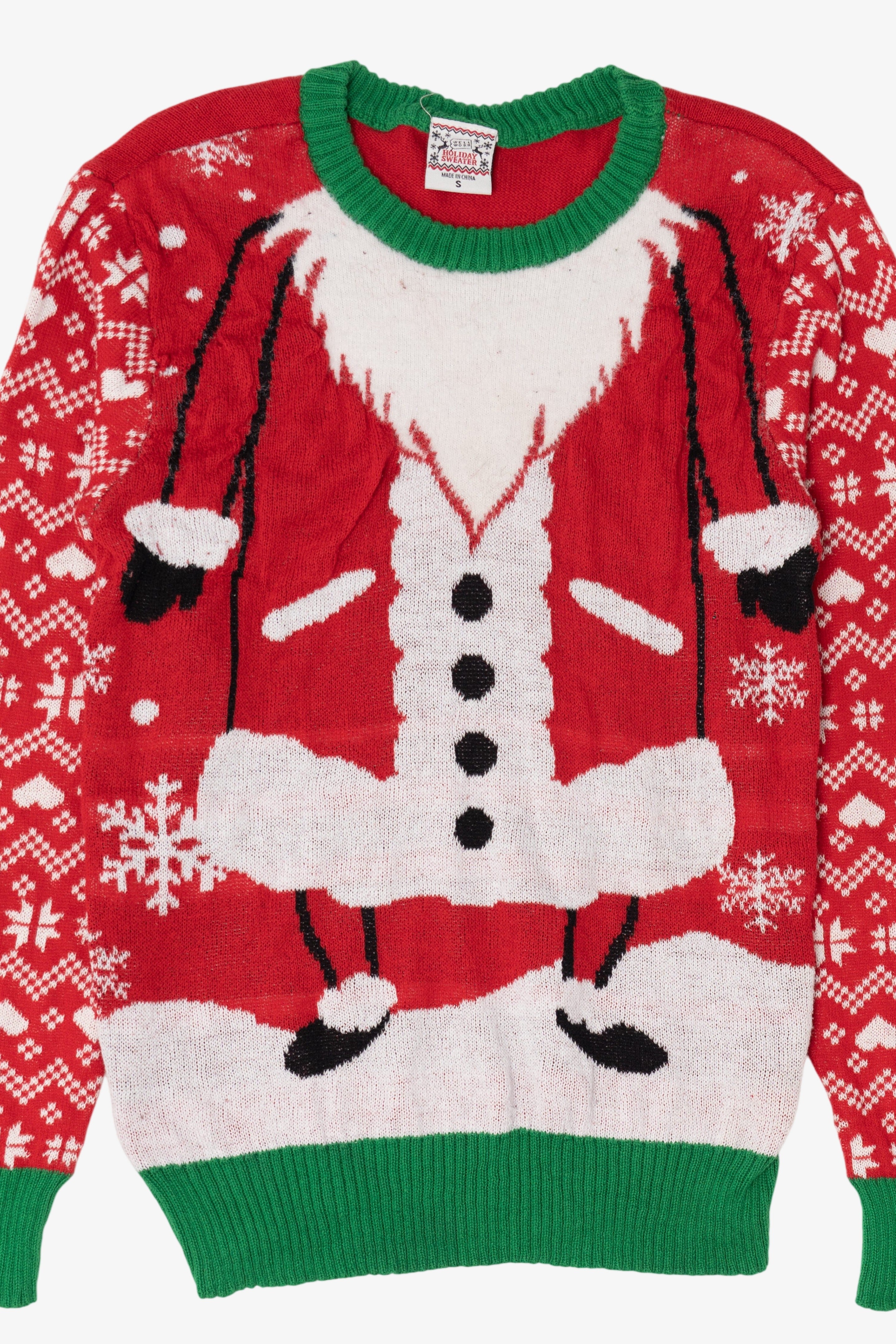 Red Holiday Sweater Santa Ugly Christmas Pullover (2010s)