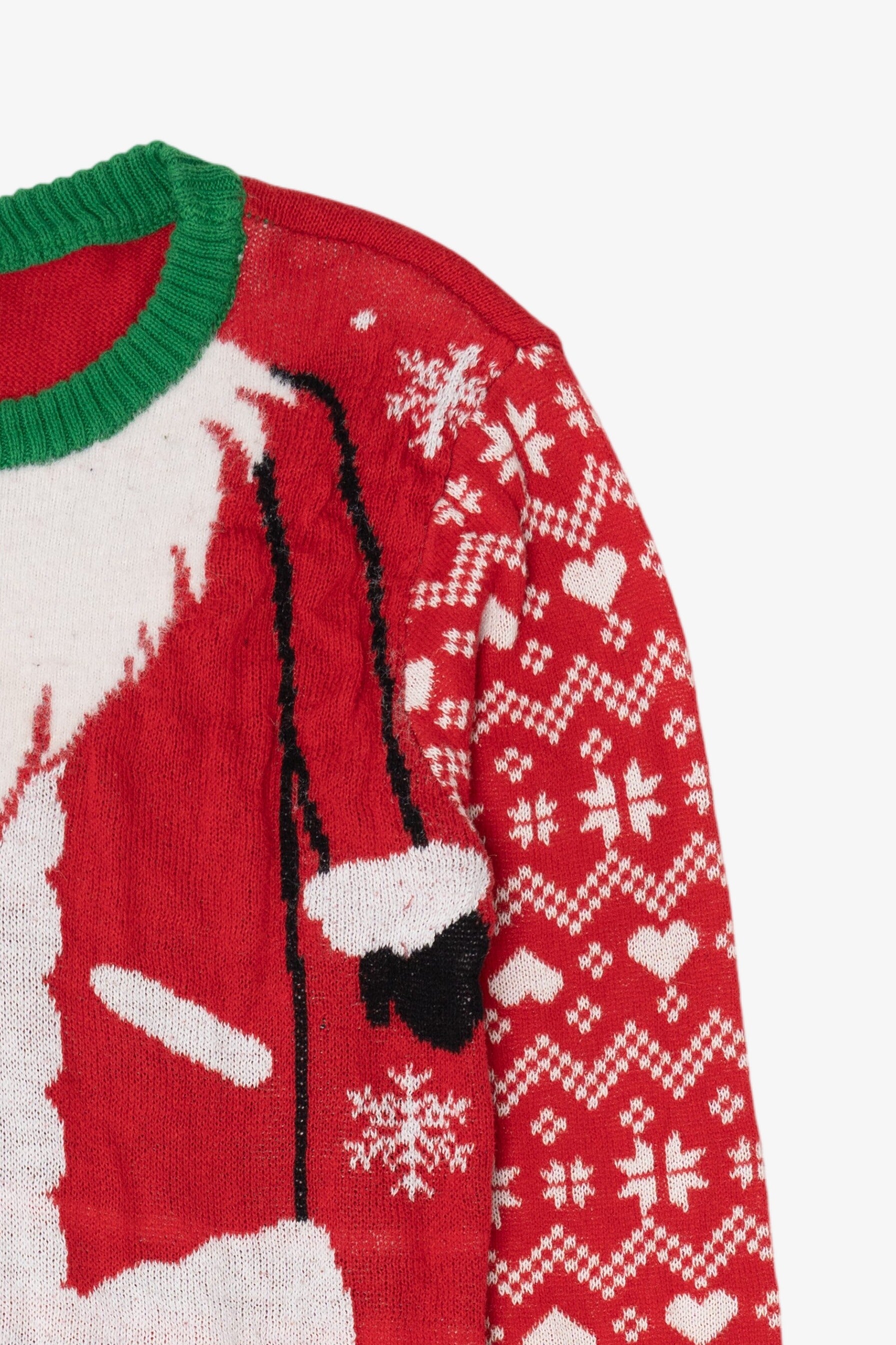 Red Holiday Sweater Santa Ugly Christmas Pullover (2010s)