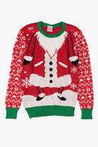 Red Holiday Sweater Santa Ugly Christmas Pullover (2010s)