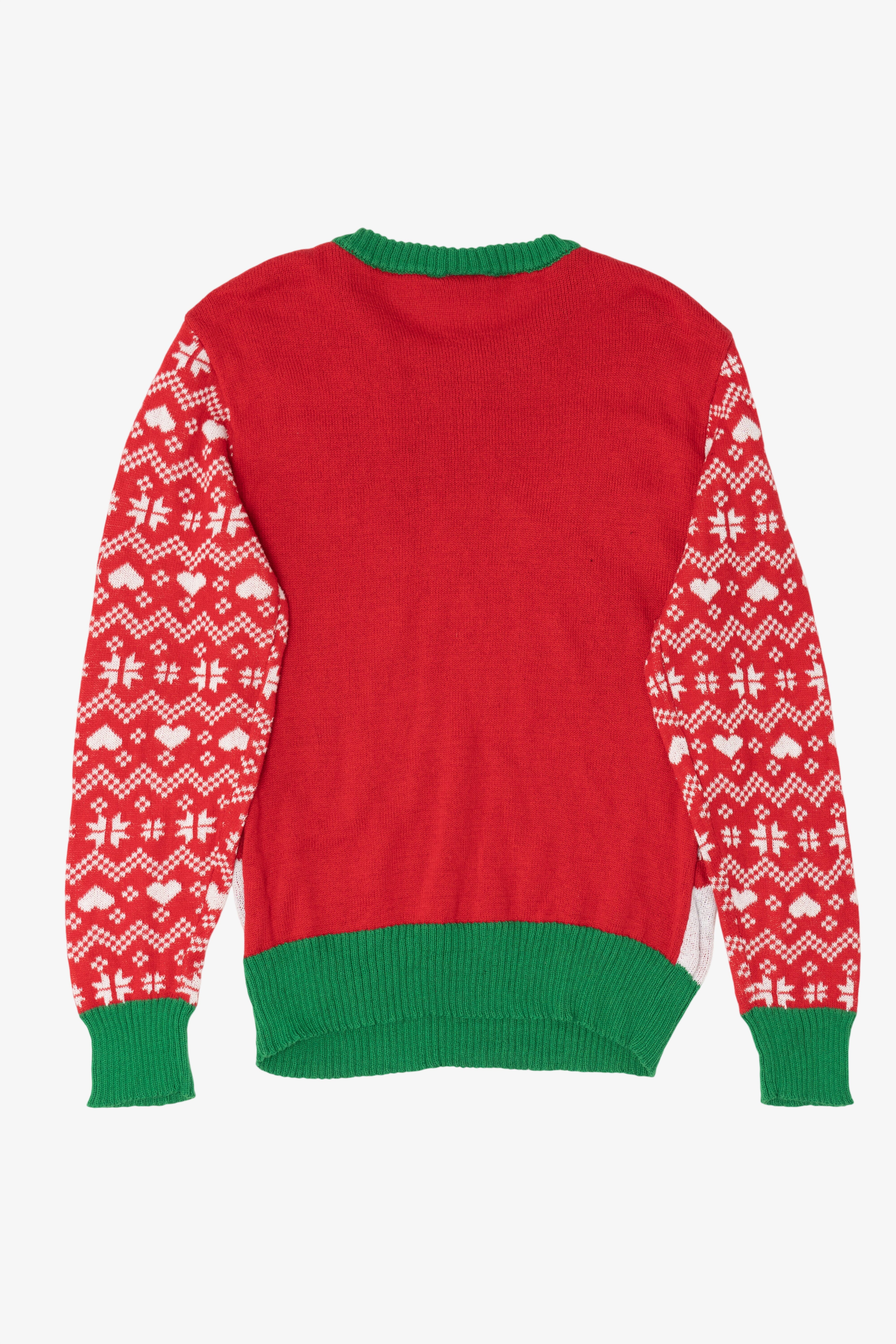 Red Holiday Sweater Santa Ugly Christmas Pullover (2010s)
