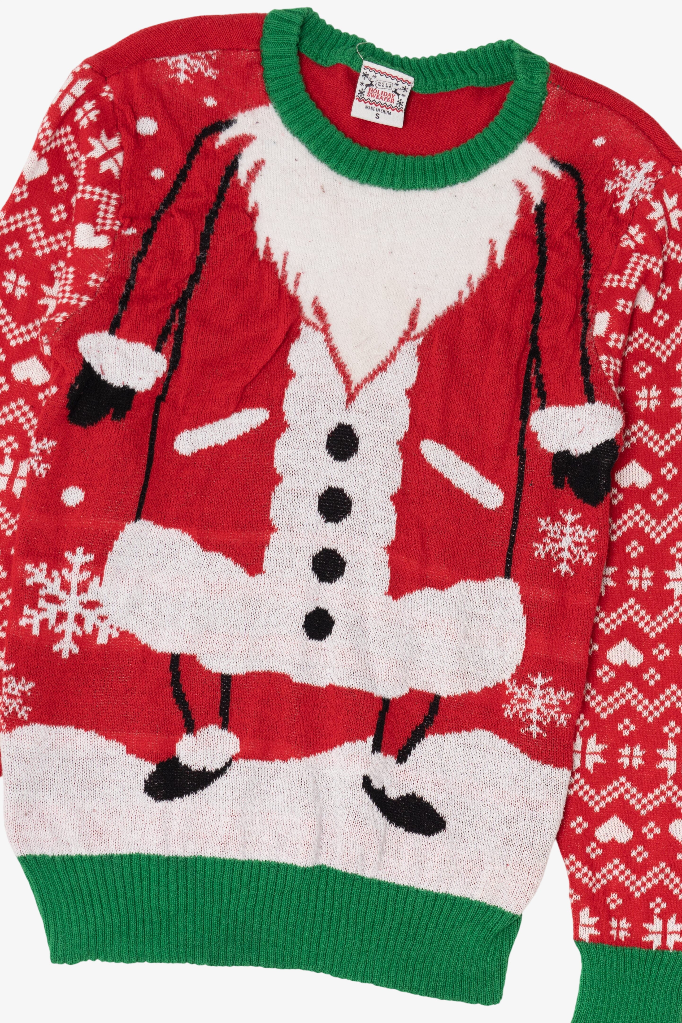 Red Holiday Sweater Santa Ugly Christmas Pullover (2010s)