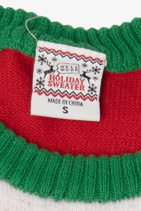 Red Holiday Sweater Santa Ugly Christmas Pullover (2010s)