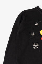 Vintage Black Karen Scott Snowmen Ugly Christmas Pullover (1990s)