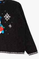 Vintage Black Karen Scott Snowmen Ugly Christmas Pullover (1990s)