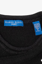 Vintage Black Karen Scott Snowmen Ugly Christmas Pullover (1990s)