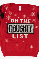 Red "I'm On The Naughty/Nice List" Ugly Christmas Pullover (2010s)