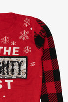 Red "I'm On The Naughty/Nice List" Ugly Christmas Pullover (2010s)