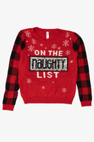 Red "I'm On The Naughty/Nice List" Ugly Christmas Pullover (2010s)