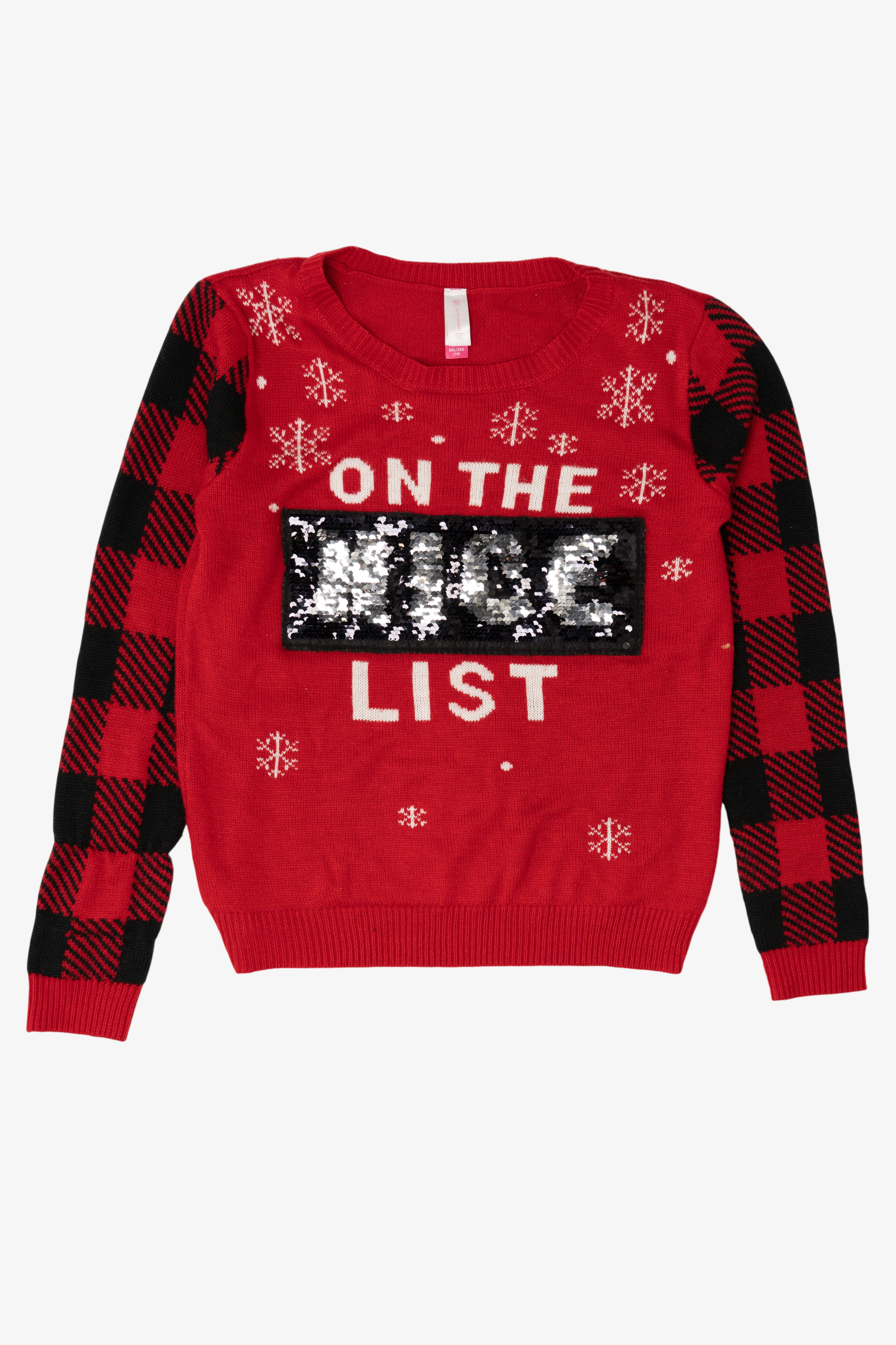 Red "I'm On The Naughty/Nice List" Ugly Christmas Pullover (2010s)