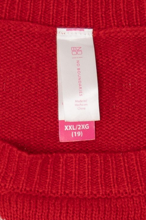 Red "I'm On The Naughty/Nice List" Ugly Christmas Pullover (2010s)