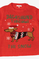 Red Belle Du Jour "Dachshund Through The Snow" Ugly Christmas Pullover (2010s)