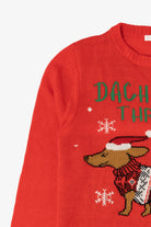 Red Belle Du Jour "Dachshund Through The Snow" Ugly Christmas Pullover (2010s)
