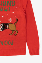 Red Belle Du Jour "Dachshund Through The Snow" Ugly Christmas Pullover (2010s)