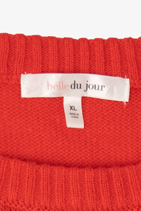 Red Belle Du Jour "Dachshund Through The Snow" Ugly Christmas Pullover (2010s)