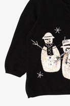 Vintage Black Susan Bristol Snowmen Ugly Christmas Pullover (2000s)