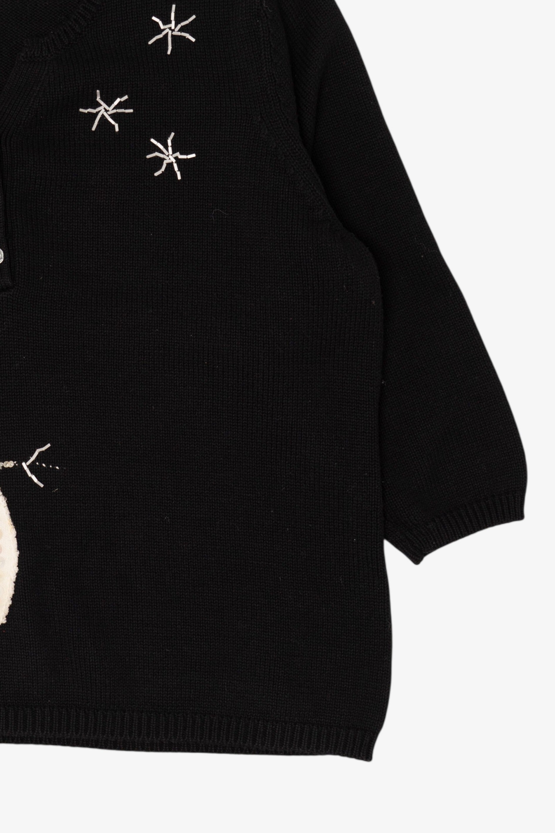 Vintage Black Susan Bristol Snowmen Ugly Christmas Pullover (2000s)