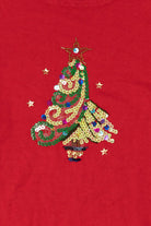 Vintage Red K.B Collection Trees Ugly Christmas Pullover (1990s)