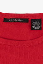 Vintage Red K.B Collection Trees Ugly Christmas Pullover (1990s)