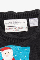 Vintage Black Marisa Christina Santa Ugly Christmas Pullover (2000s)