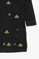 Vintage Black Victoria Jones Trees Ugly Christmas Pullover (1990s)
