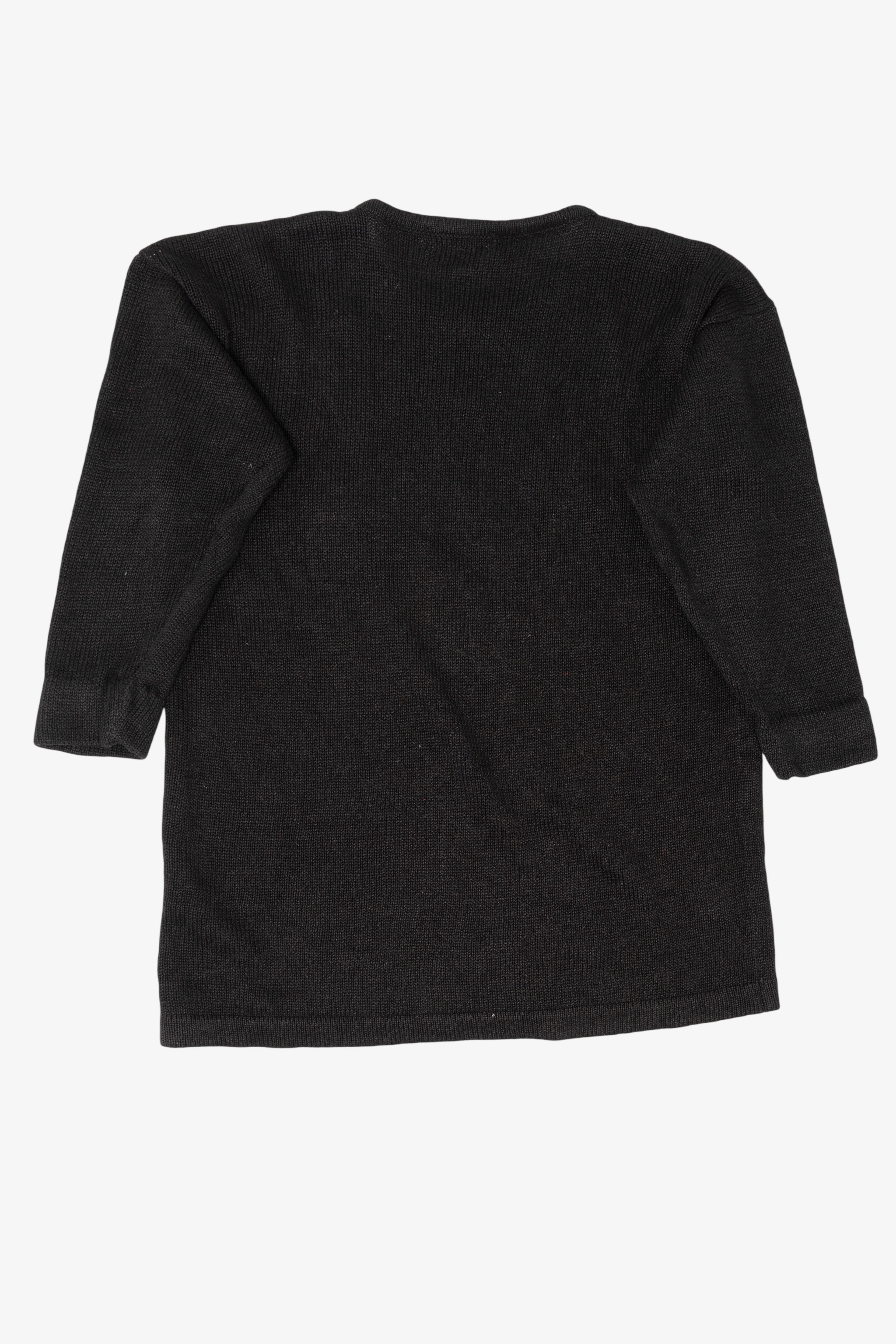 Vintage Black Victoria Jones Trees Ugly Christmas Pullover (1990s)