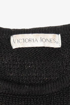 Vintage Black Victoria Jones Trees Ugly Christmas Pullover (1990s)