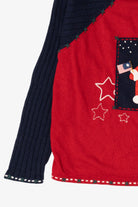 Vintage Red Karen Scott America Santa Ugly Christmas Pullover (1990s)