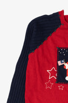 Vintage Red Karen Scott America Santa Ugly Christmas Pullover (1990s)