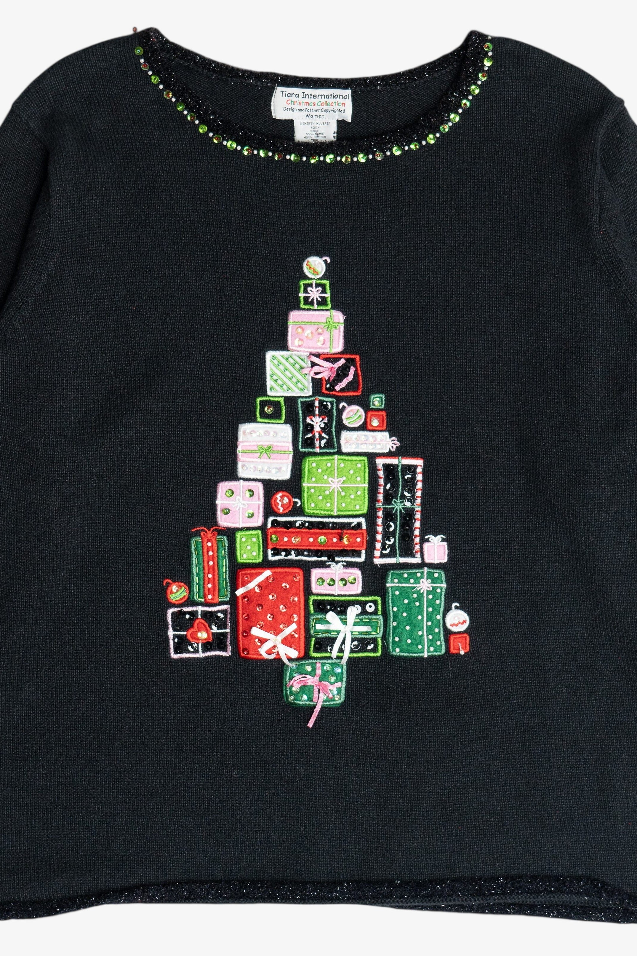 Vintage Tiara International Presents Ugly Christmas Sweater (2000s)
