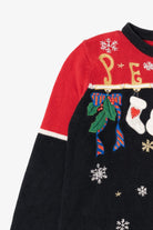 Vintage Black "Peace" Stockings Ugly Christmas Pullover (2000s)