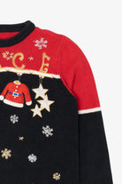 Vintage Black "Peace" Stockings Ugly Christmas Pullover (2000s)