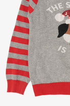 Gray "The Snuggle Is Real" Dogs Ugly Christmas Pullover (2010s)