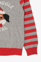Gray "The Snuggle Is Real" Dogs Ugly Christmas Pullover (2010s)