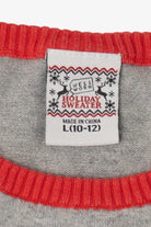 Gray "The Snuggle Is Real" Dogs Ugly Christmas Pullover (2010s)