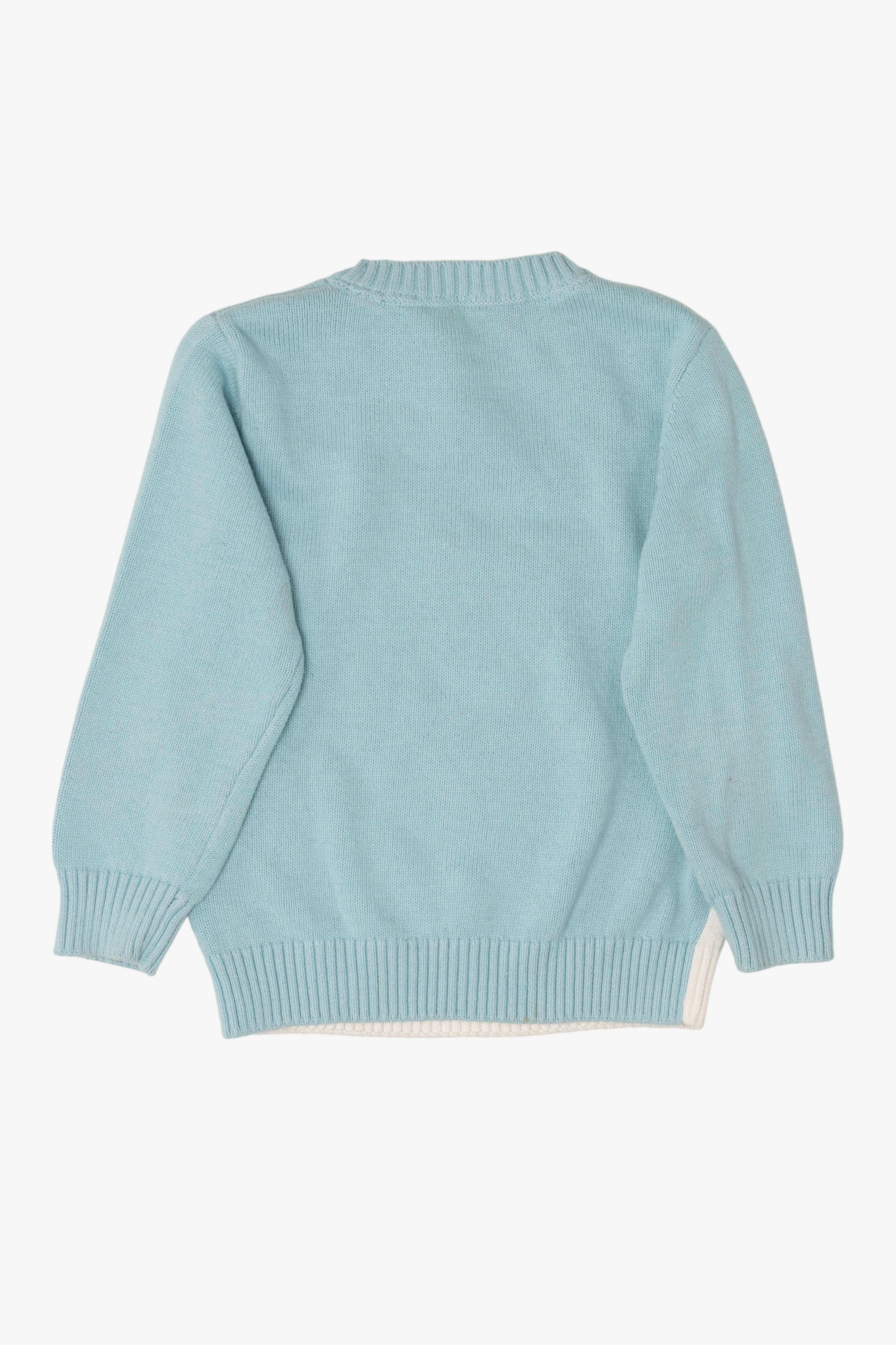 Kids Blue H&M Santa Skiing Ugly Christmas Pullover (2010s)