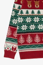 Kids Red Reindeer Pattern Ugly Christmas Pullover (2020s)