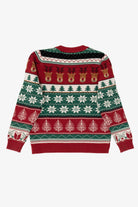 Kids Red Reindeer Pattern Ugly Christmas Pullover (2020s)