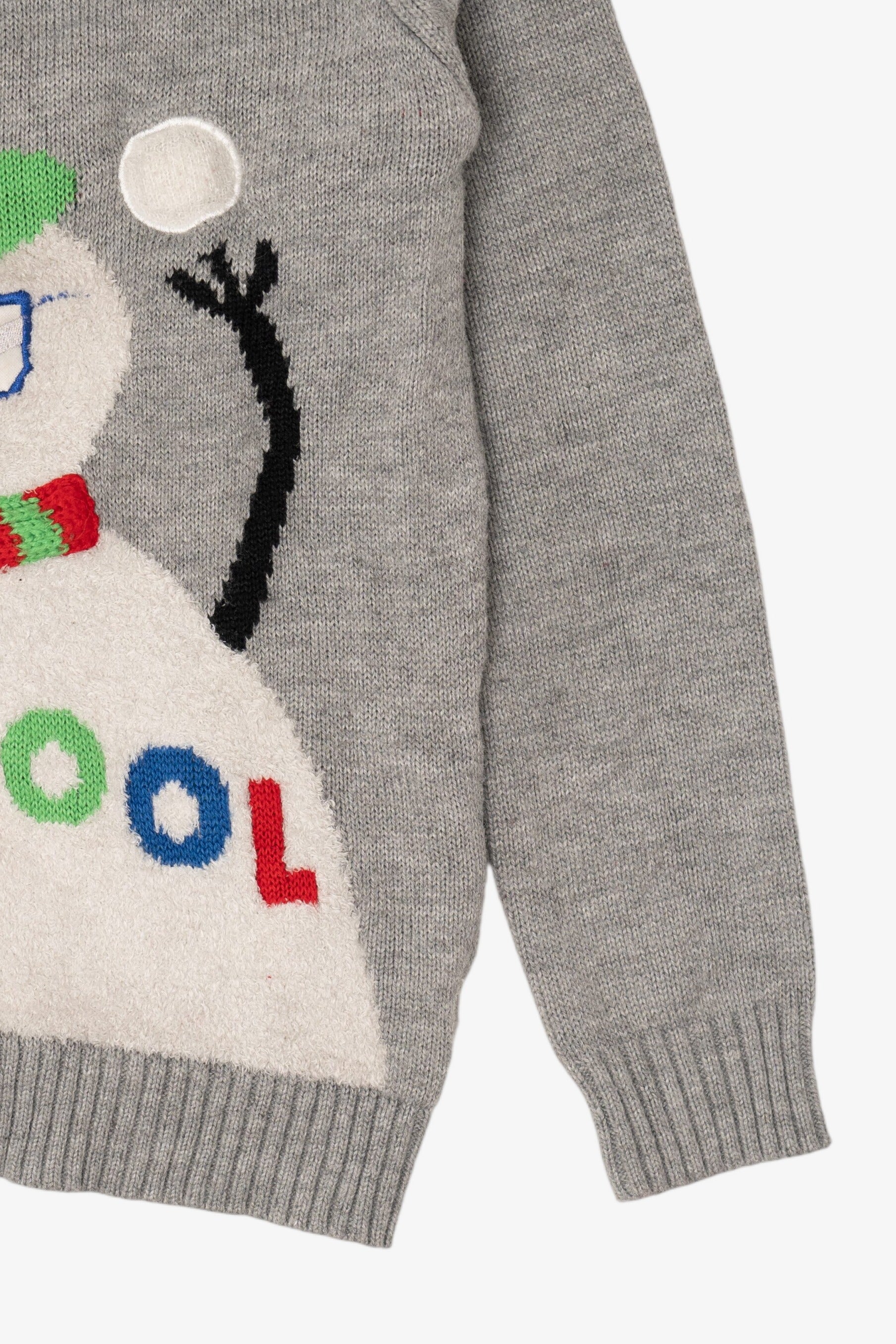 Kids Gray "Mr Cool" Snowmen Ugly Christmas Pullover (2010s)