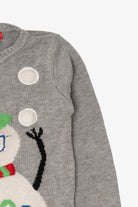 Kids Gray "Mr Cool" Snowmen Ugly Christmas Pullover (2010s)