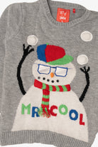 Kids Gray "Mr Cool" Snowmen Ugly Christmas Pullover (2010s)