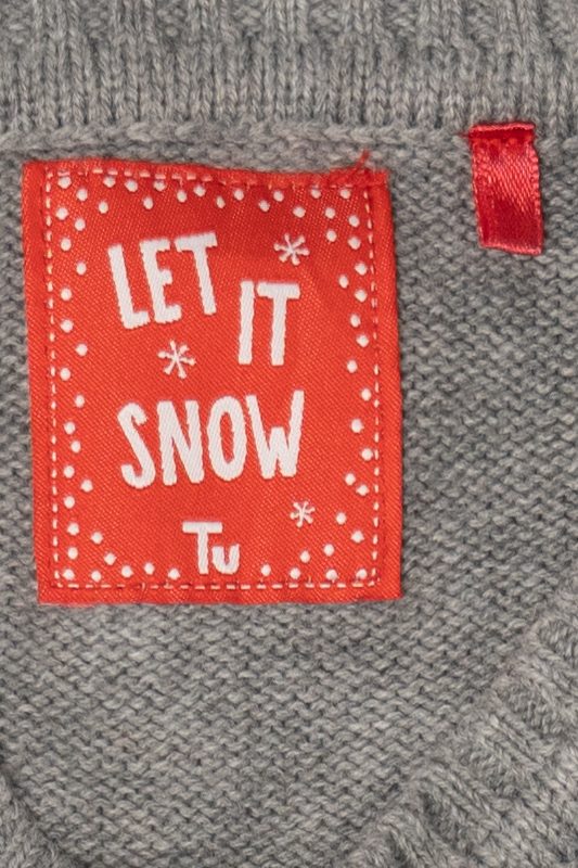 Kids Gray "Mr Cool" Snowmen Ugly Christmas Pullover (2010s)