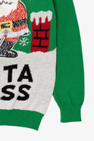 Kids Green "Santa Floss" Ugly Christmas Pullover (2010s)