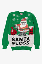 Kids Green "Santa Floss" Ugly Christmas Pullover (2010s)