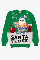 Kids Green "Santa Floss" Ugly Christmas Pullover (2010s)
