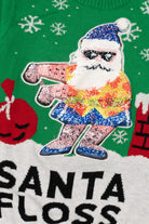 Kids Green "Santa Floss" Ugly Christmas Pullover (2010s)
