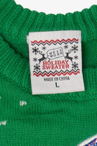 Kids Green "Santa Floss" Ugly Christmas Pullover (2010s)